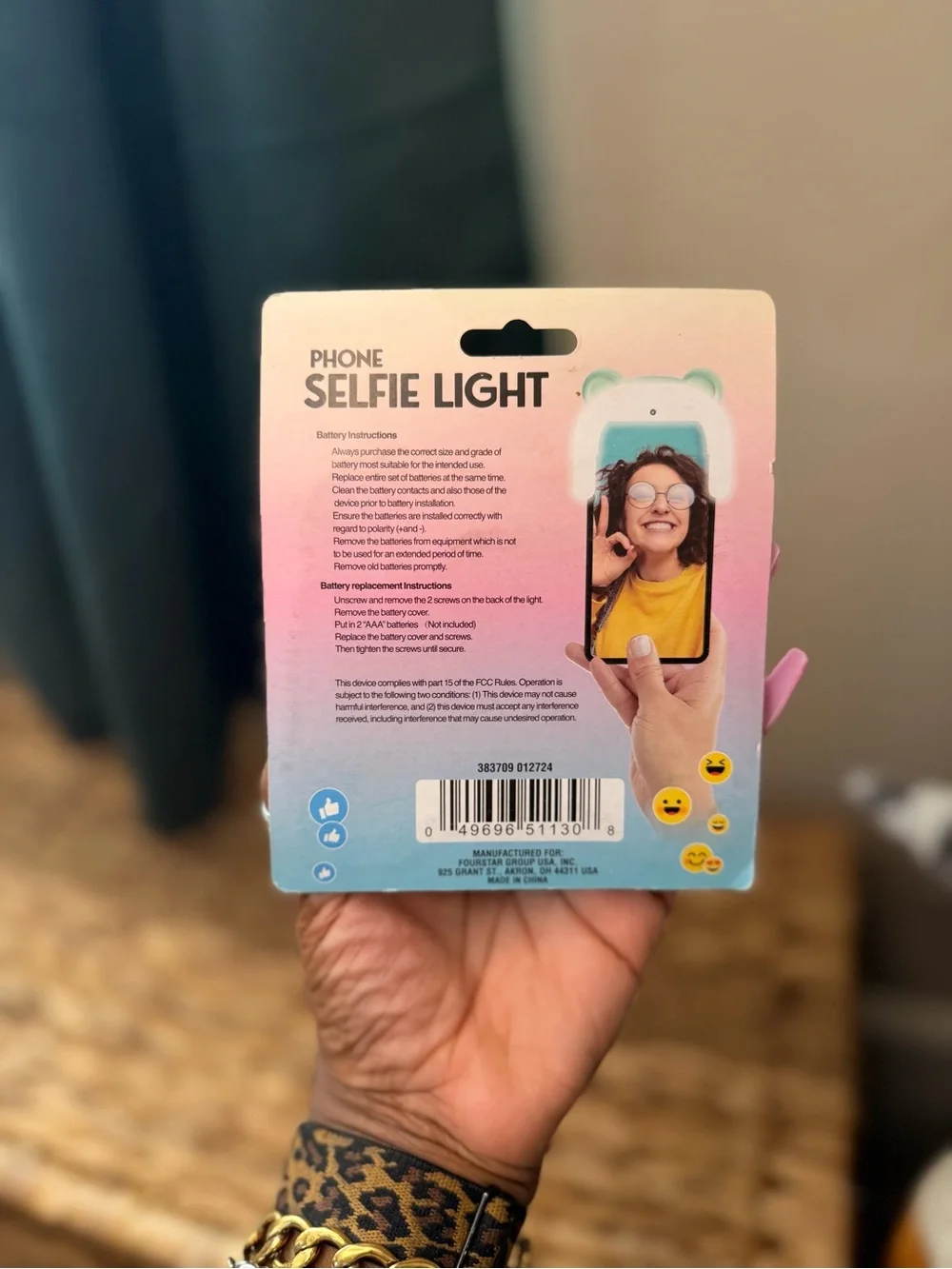 2-Pack Phone Selfie Lights Clip-On LED Pink & Yellow New